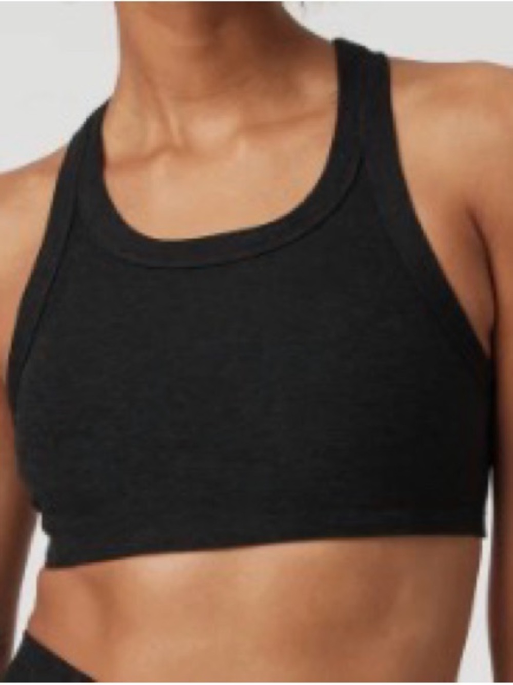 Vuori Elevation Racer Bra - in Heather Black